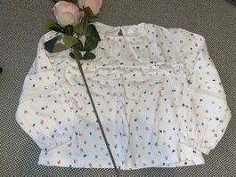 Girl - flowery long sleeve top 7-8 years 122-128cm
