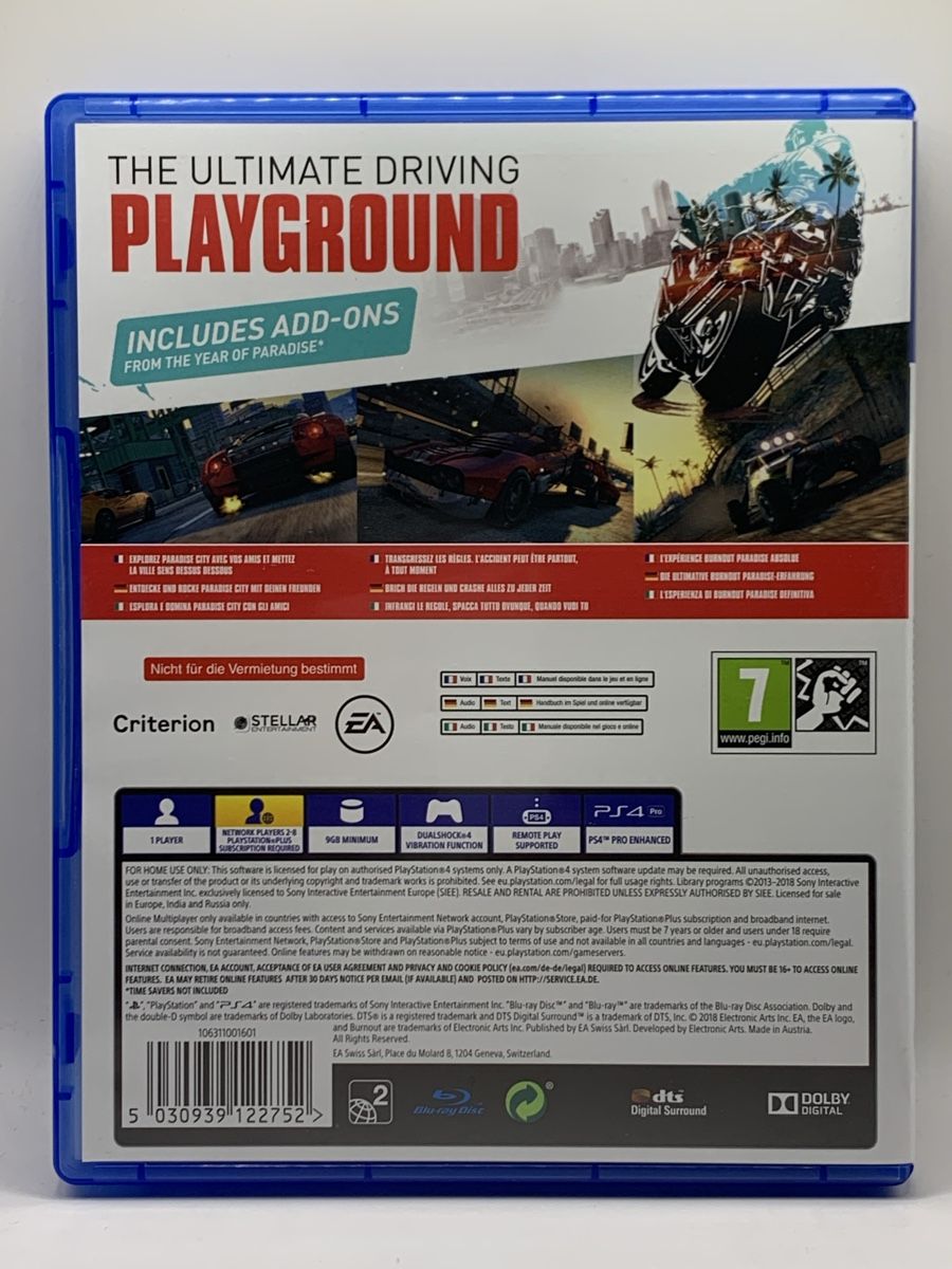 Sony Giochi: Burnout Paradise Remastered - PS4 – Usato da Ostermundigen venduto da RG-Collector 1