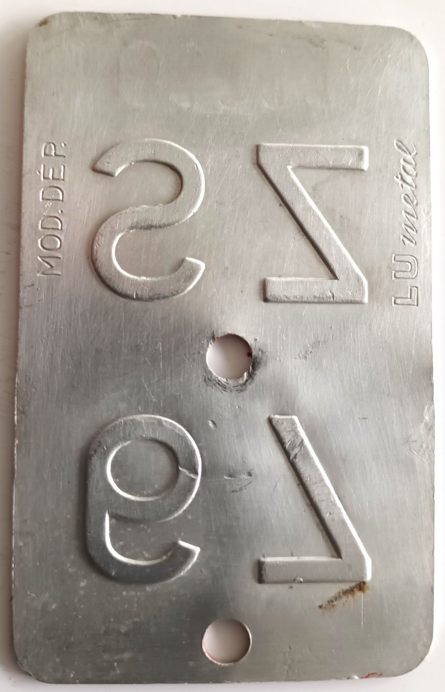 Insegne: Velonummer Schwyz 1967 SZ 67 – Usato da Bülach venduto da anska 1
