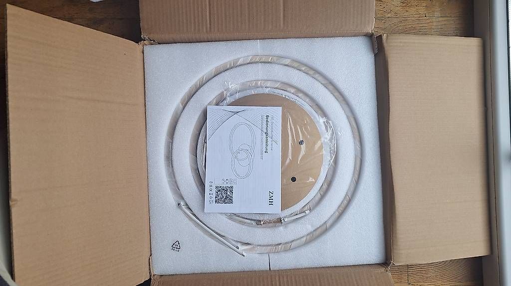 Lampadari & plafoniere: LED Deckenleuchte Wohnzimmer Modern Gold 2 Ring Dimmbar – Usato da Biberstein venduto da jas014 1