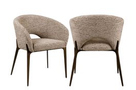 RICHMOND INTERIORS Dining chair Kenzi mocca linear fire reta
