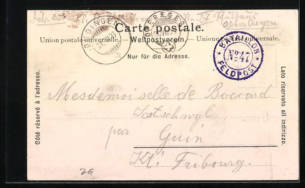 Cartoline postali: Ober-Aegeri, Hotel Loewen, Totalansicht – Usato da Berlin venduto da bartko-reher 1