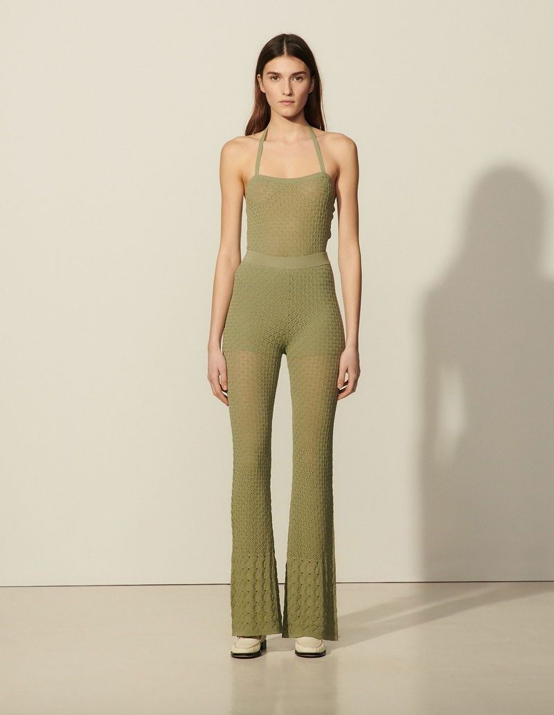 Sandro Pantaloni: Sandro - Pointelle Knit Trousers size 1 – Usato da Rüschlikon venduto da del_f9xw 2
