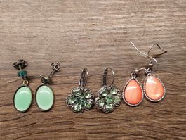 3 Paar Ohrschmuck