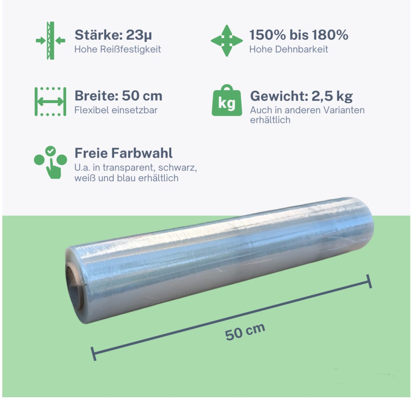 Altro per stoccaggio & trasporto: Stretchfolien Abroller Profi Orange + 6 Rollen 2,5 kg – Nuovo e nell'imballaggio originale da Bülach venduto da StoreInShop.com 2