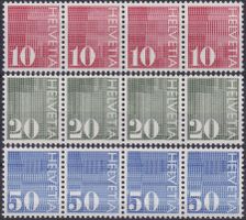 1970, Rollenmarken (483RM-485RM) 4er-Streifen **, Kat: 40.-