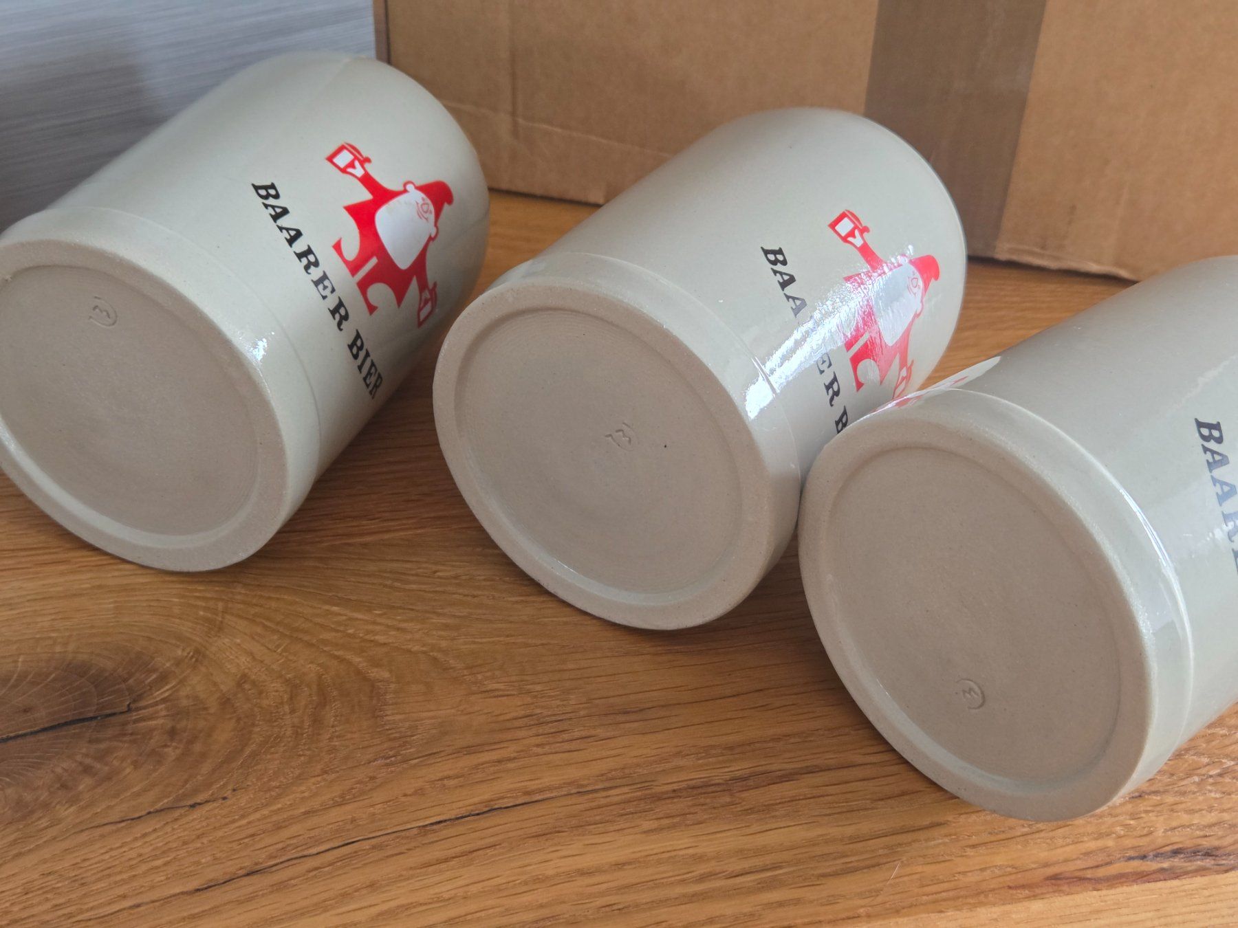 Bicchieri: 4x Baarer Bier Krüge – Usato da Baar venduto da Liebherrbagger 5