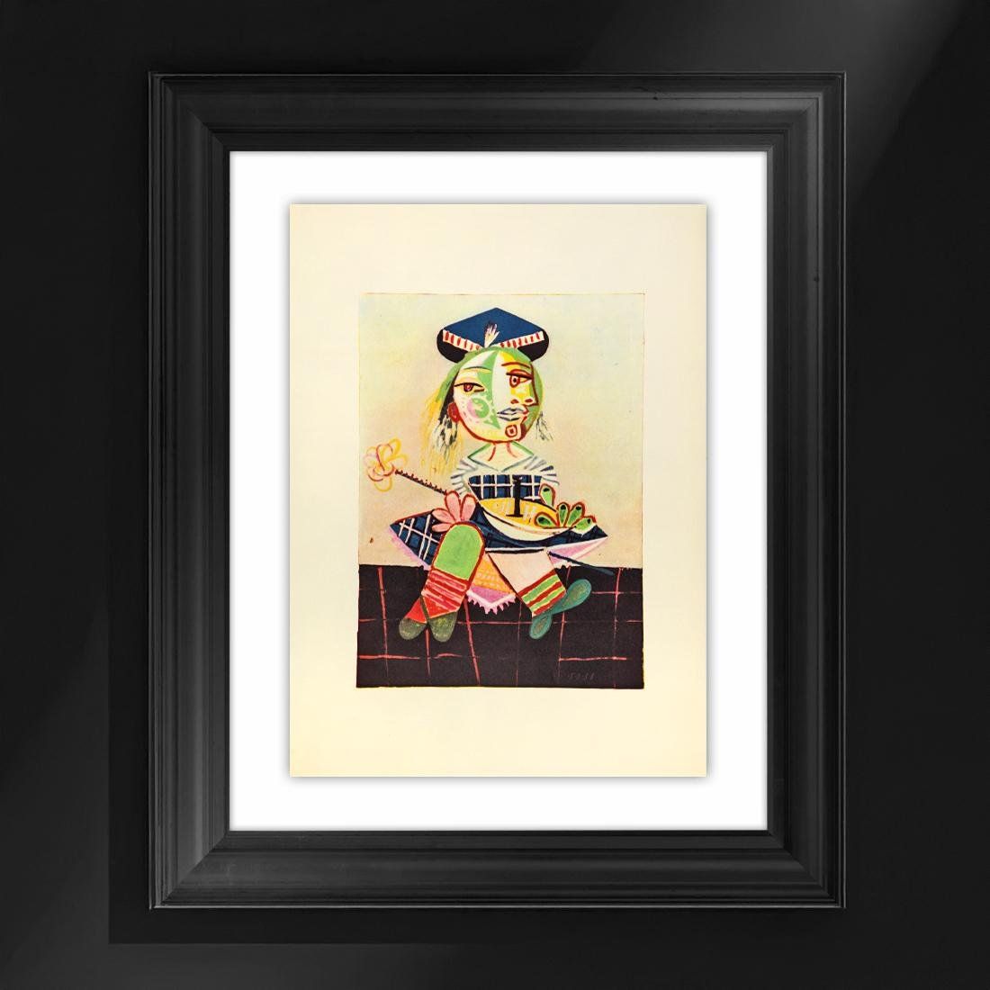 Grafica & Litografie: Pablo Picasso - Maya mit dem Boot 1961 - gerahmt – Usato da Lugano venduto da Historianlugano