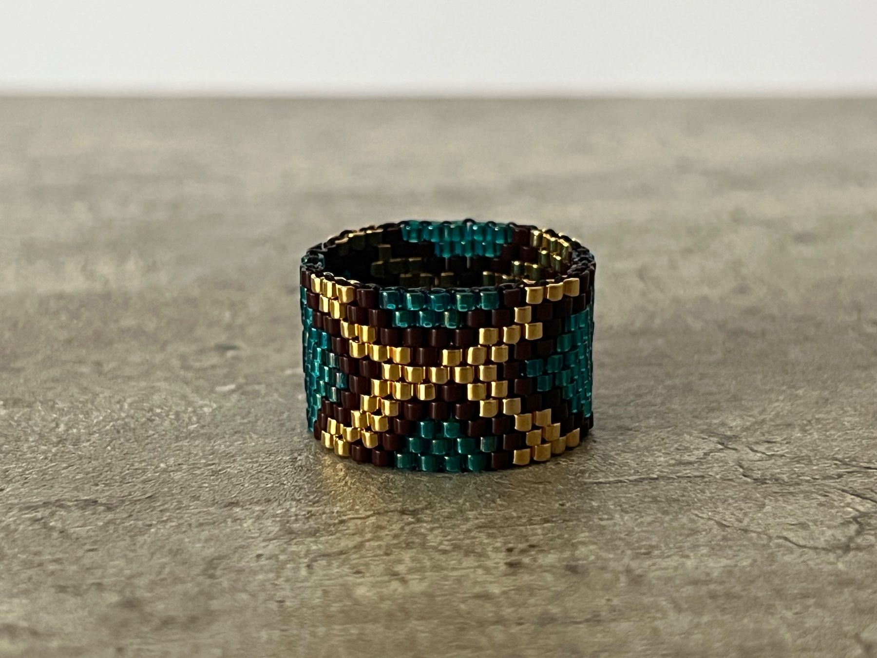 Anelli: Ring Python / Handmade / Handarbeit / Delica Perlen (neu) – Nuovo e nell'imballaggio originale da Stein AG venduto da Anastasia_Asya