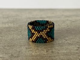 Ring Python / Handmade / Handarbeit / Delica Perlen (neu)