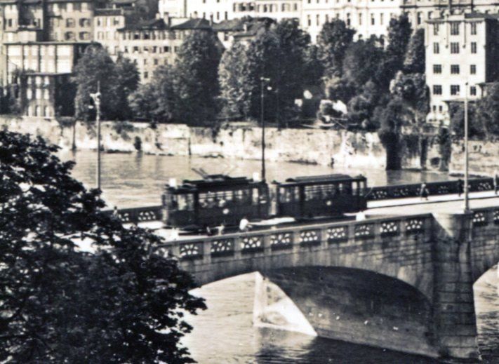 Ansichtskarten: Basel, Mittlere Rheinbrücke – Gebraucht aus Aarau von Elmaar41 1