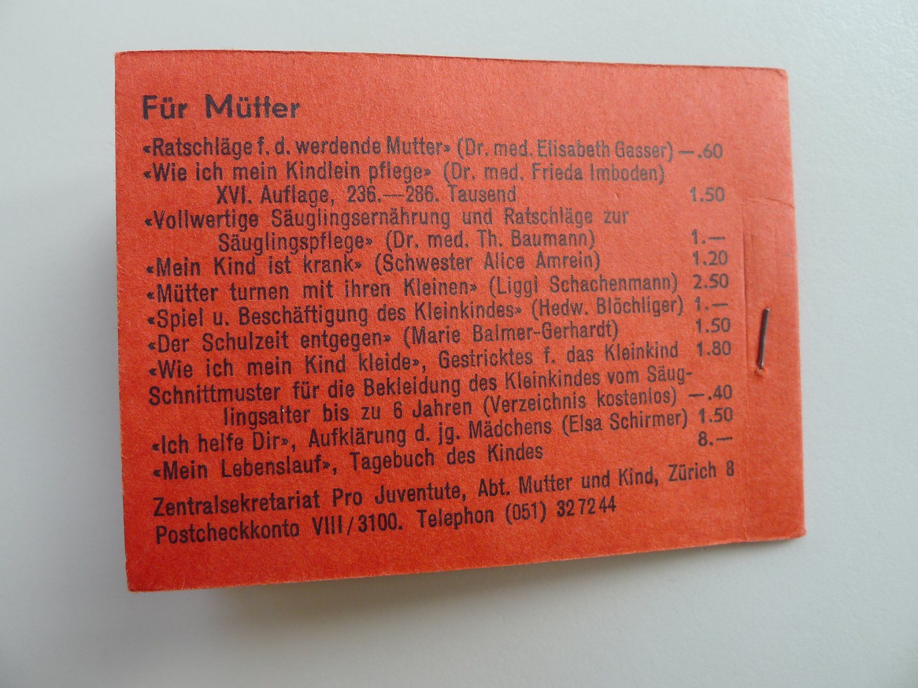Alle Briefmarken: 1955, Markenheft PJ Nr.4 postfrisch + komplett. Kat: 110.- – Gebraucht aus Sursee von Luzernerraute 5