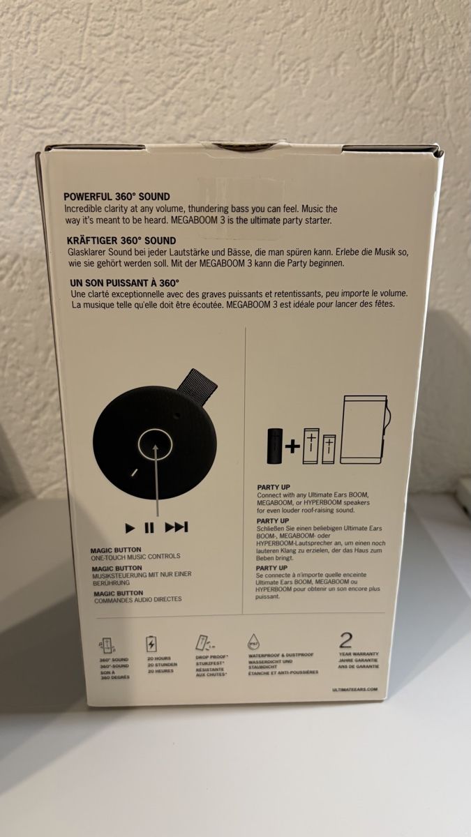 Ultimate Ears Lautsprecher: MEGABOOM 3 schwarz – Gebraucht aus Niederlenz von chi_ie_007 5