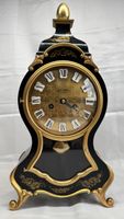 Antike Kaminuhr "Le Chateau" Schwarz/Gold Läuft