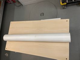 Nylon oder POM Rest-Posten Hohlprofil Rund 82 x 57 x 740 ws