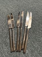 6 Tafelmesser Edelstahl Set silberfarben gebraucht