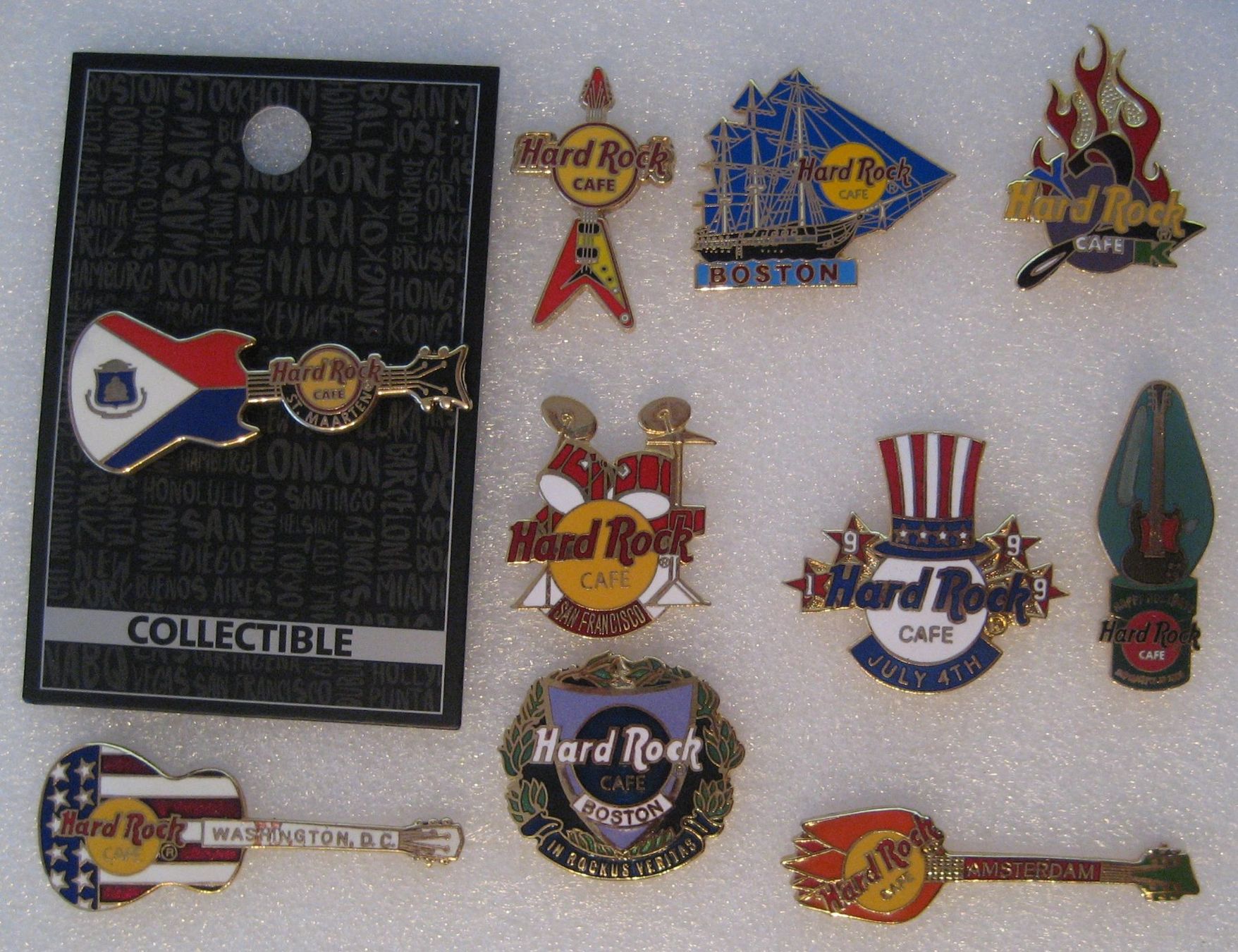 Hard Rock Cafe Placchette & Badge: 10 Hard Rock Cafe Pins Set #5 von 8 – Usato da Emmenbrücke venduto da tms1122