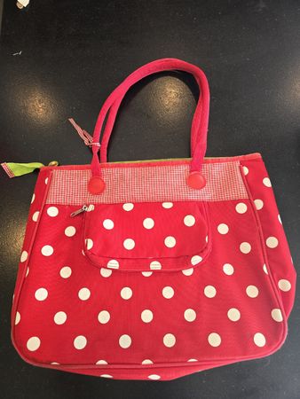 Coole SPIEGELBURG Tasche, Farbe: rot mit weissen Punkten