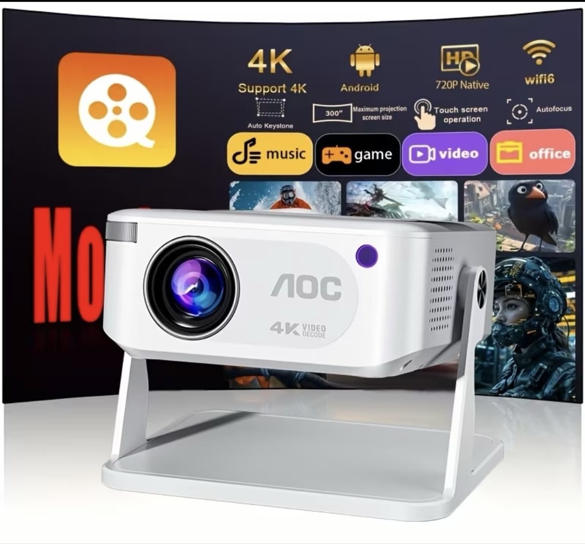 Proiettori: AOC Beamer mit 4K Video neu – Nuovo e nell'imballaggio originale da Bern venduto da moh_f82k 1