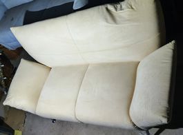 2er Sofa, Bezug Alcantara beige