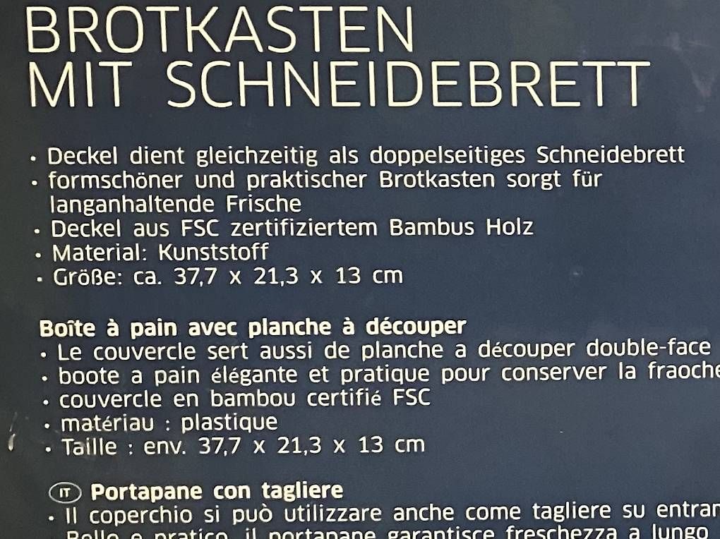 Contenitori & Simili: Brotkasten – Usato da Bronschhofen venduto da Oggy0 2