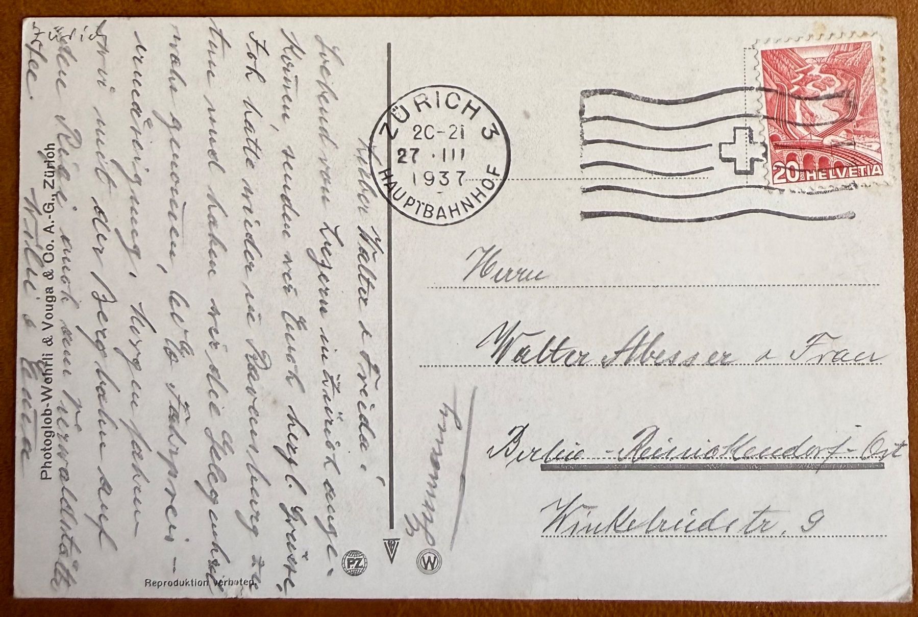 Cartoline postali: AK: Luzern - Bahnhof 1937 – Usato da Lutry venduto da Ediego 1