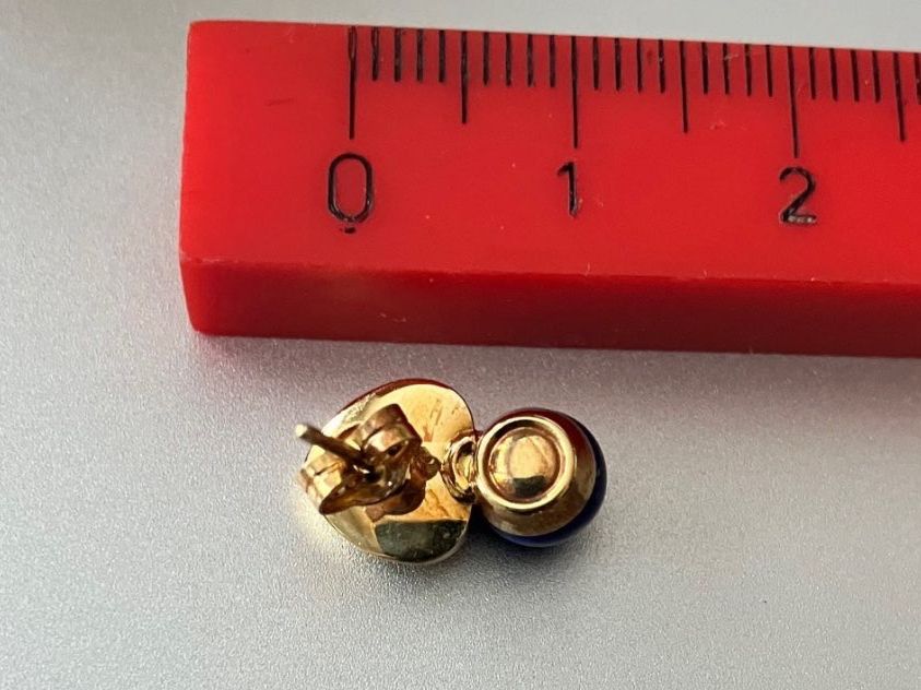 Orecchini pendenti & Orecchini a lobo: Ohrringe mit LAPIS  und 14K Gold – Nuovo e nell'imballaggio originale da Triesen venduto da hor_6kx9 3