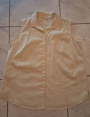 Hemdbluse ärmellos gelb