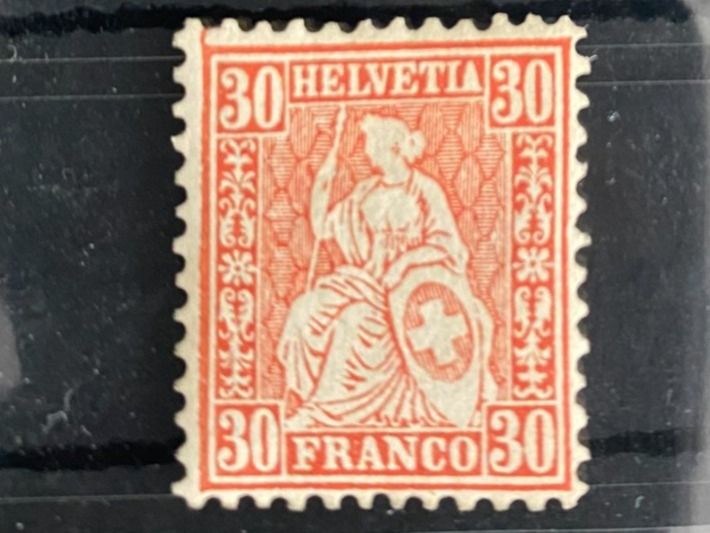 Alle Briefmarken: Sitzende 1862 / Znr: 33 / Postfrisch ** – Neu (gemäss Beschreibung) aus Grand-Lancy von Dany1973