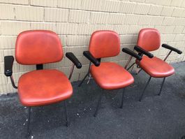 Vintage Coiffeur Friseur Armlehnstuhl Stuhl / Sessel 50/60er