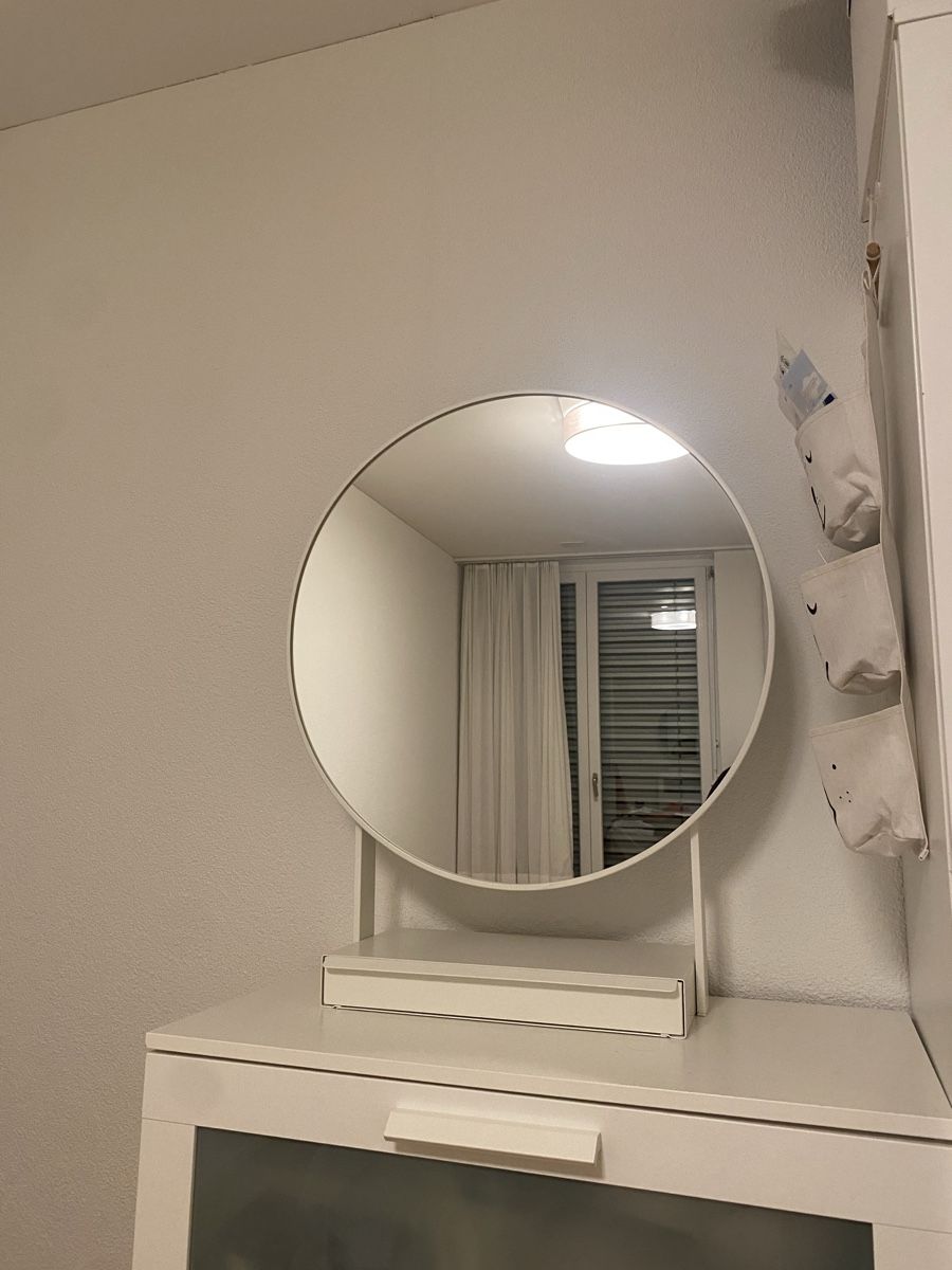 Ikea Spiegel: IKEA tabletop mirror with storage white metal – Neu (gemäss Beschreibung) aus Basel von dav_md59 1