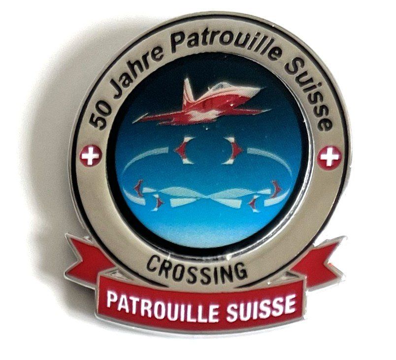 Schweizer Armee Placchette & Badge: Pin Schweizer Armee Patrouille Suisse Crossing – Usato da Kriens venduto da TSCH1