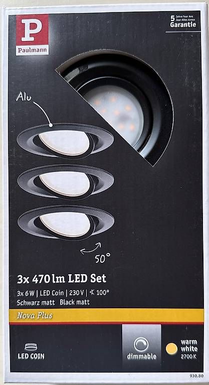 Lampes: Paulmann LED coin Spots, dimmbar – D'occasion à Bremgarten AG par Emis8 1