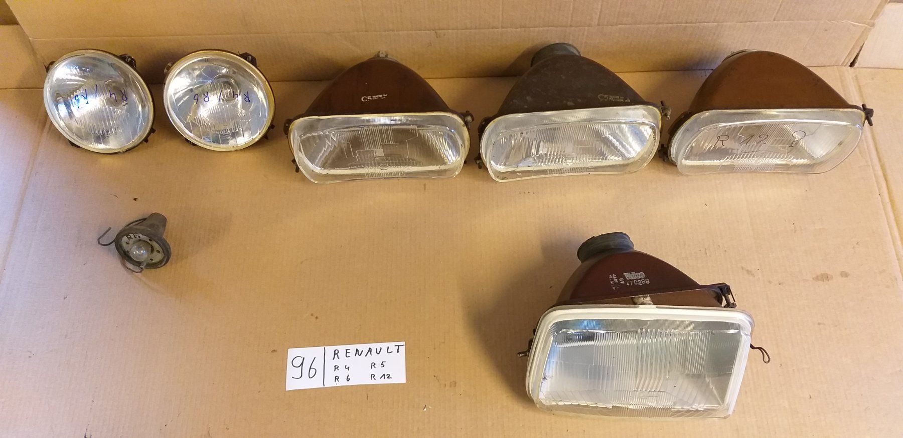 Fari: RENAULT / R4 / R5 / R6 / R12  OLDTIMER  PHARES – Usato da cortébert venduto da rlv 1