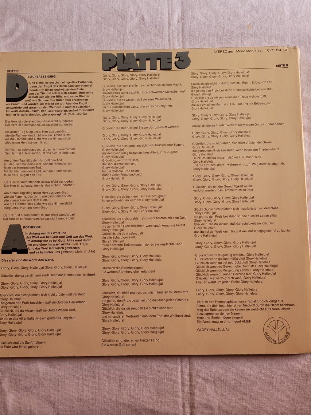 Schallplatten: Glory Halleluja 2000 - Vinyle LP - Group - Microscope – Gebraucht aus La Chaux-de-Fonds von reu_kx5l 1