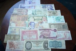 Lot 7 Vieux billets différents