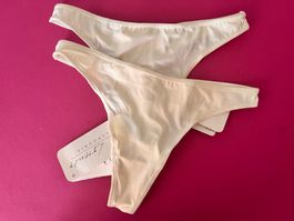 DI LORENZO Lingerie, String, Grösse M, Offwhite (2 Stück)