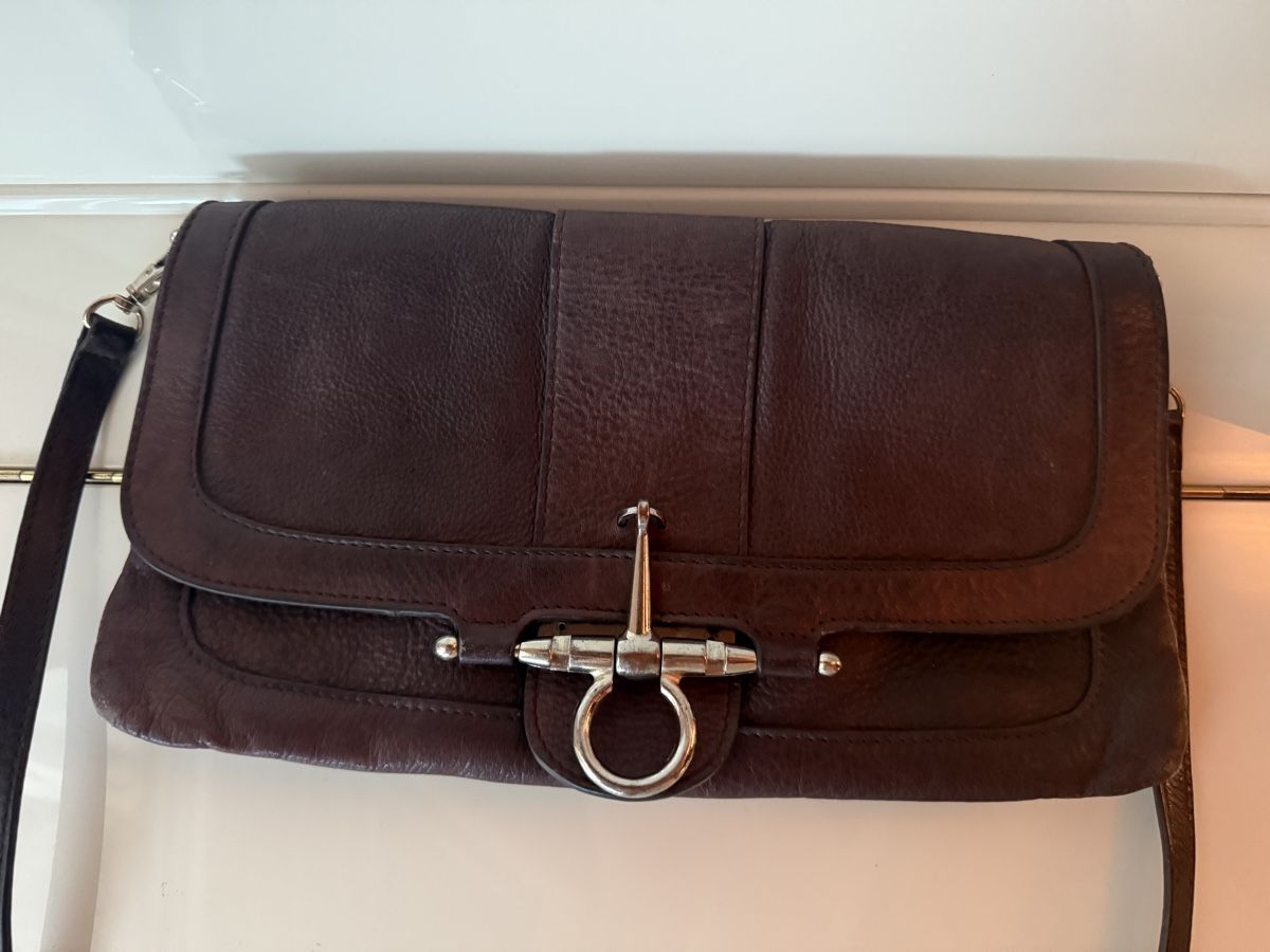 Borse da donna: Damen Leder Tasche dunkelbraun – Usato da Niederglatt ZH venduto da neunzehn82
