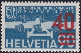1936 F24a (Hellroter Aufdruck) ungebraucht * +Gummi Kat:50.-