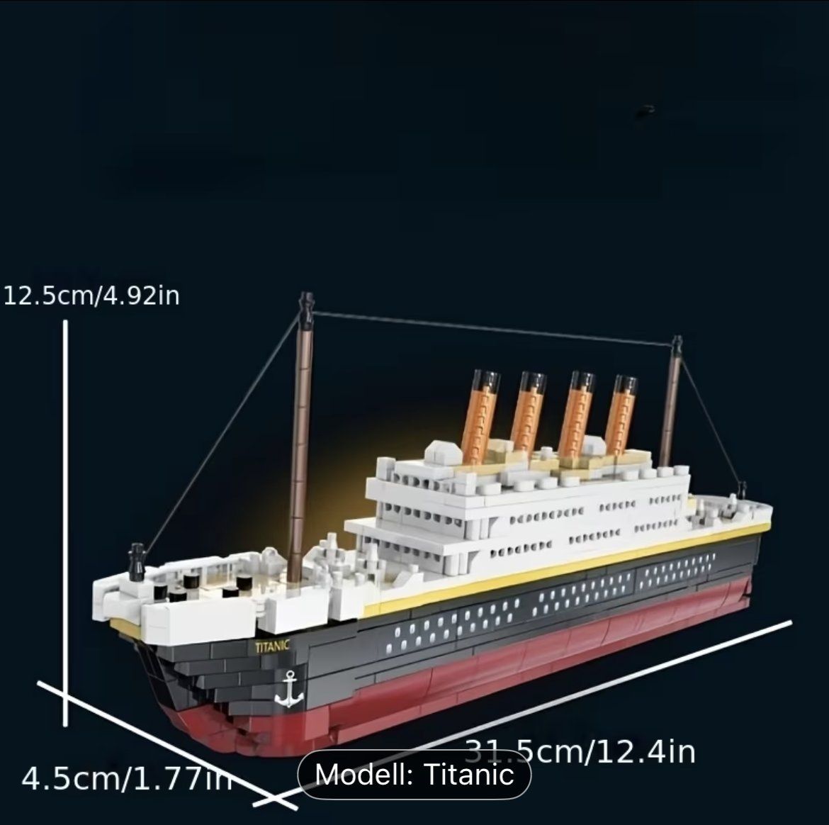 Kit di costruzioni: Neuer Modellbausatz Brixie-Style Dampfschiff Titanic – Nuovo e nell'imballaggio originale da Altenrhein venduto da marcow313 4