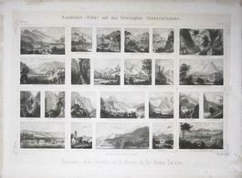 Ostschweiz Vereinigte Schweizerbahnen  Souvenir Stahlstich