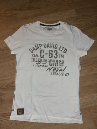 Camp David T-Shirt, Weiss, Grösse S  NEU