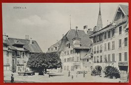 Büren a/ Aare - Dorfplatz, belebt