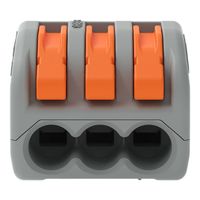 Wago Verbindungsklemme mit Hebeln, max. 4 mm, 3 Leiter 5 Stk