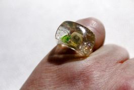 Vintage Space-Age - Ring mit Muschel, Seestern, Seeigel, usw