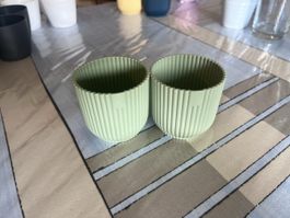 2er Set Elho Blumentöpfe/Übertöpfe in Pastellgrün