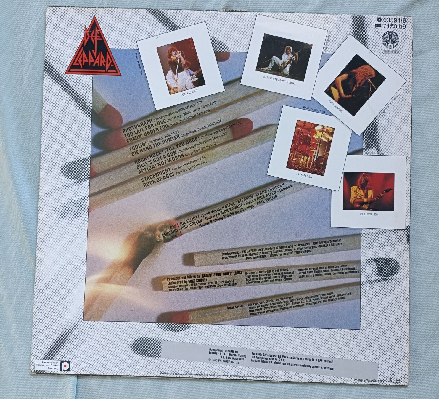 Vinyles: DEF LEPPARD - Pyromania LP – D'occasion à Luzern par cryptonic79 1