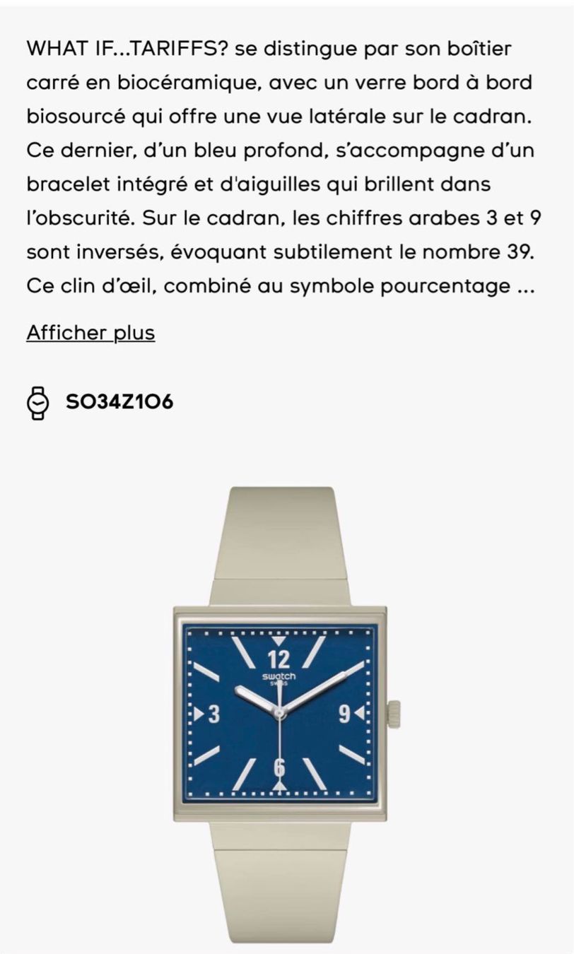 Swatch Orologi: Swatch What If... Tariffs – Nuovo e nell'imballaggio originale da Meyrin venduto da Vaness88 1