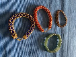 4 x bunte Armbänder Modeschmuck