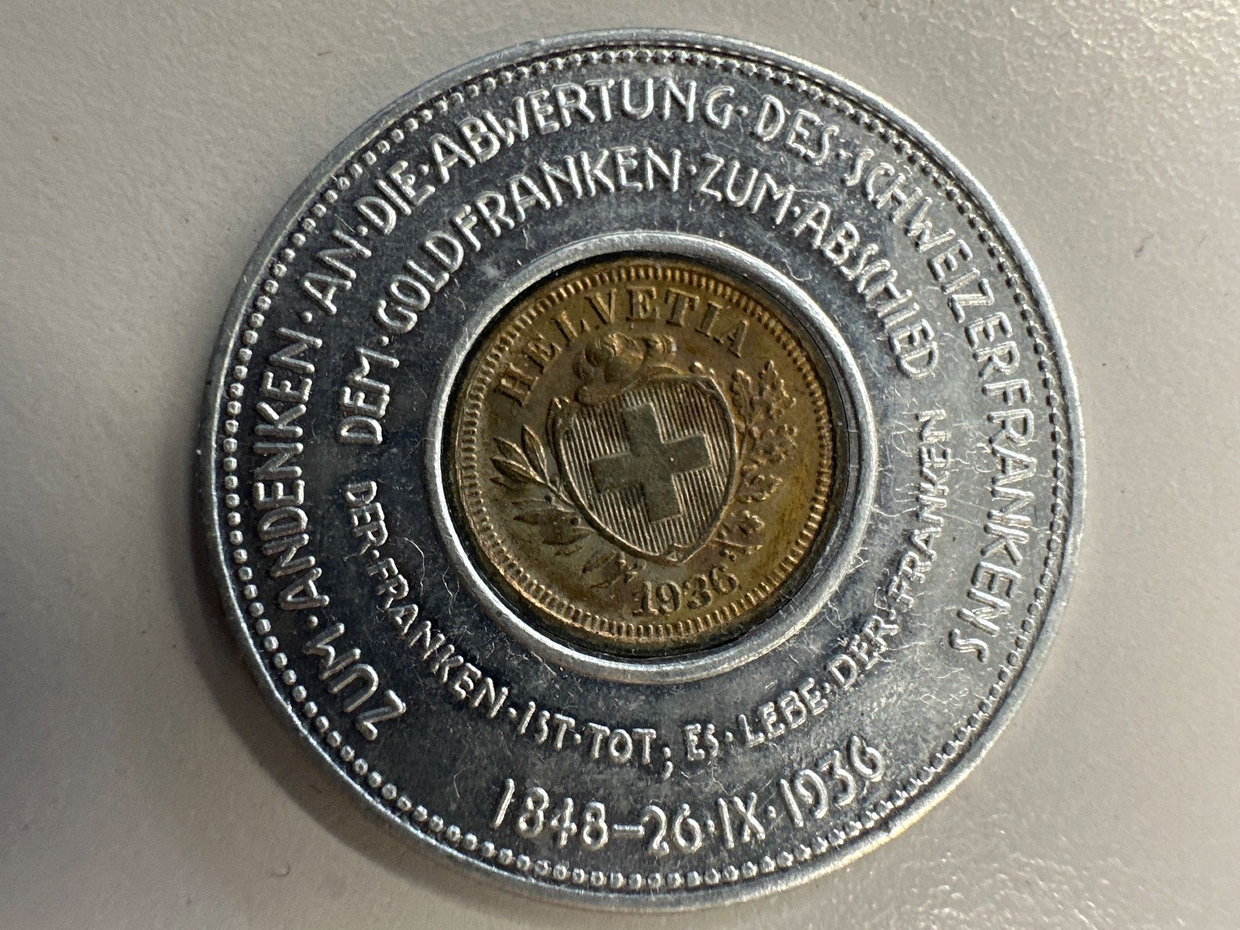 Tutti le monete: 1 Glücksrappen 1936 Schweiz – Usato da Herisau venduto da herau